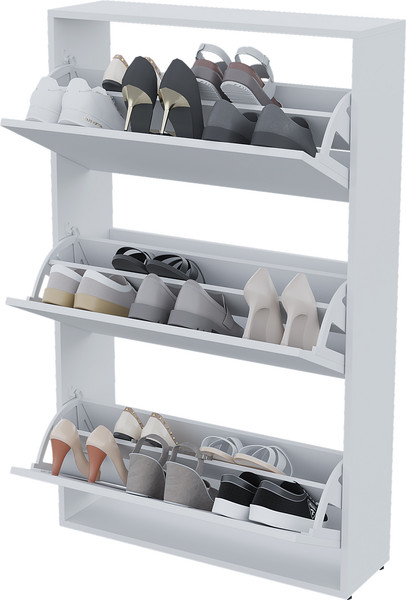 Изображение товара Тумба для обуви Горизонт Мебель Трио (белый)