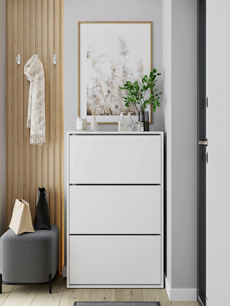 Изображение товара Тумба для обуви Горизонт Мебель Трио (белый)