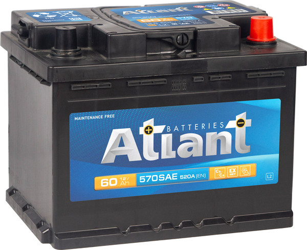 Изображение товара Автомобильный аккумулятор Atlant Blue R+ (60 А/ч)