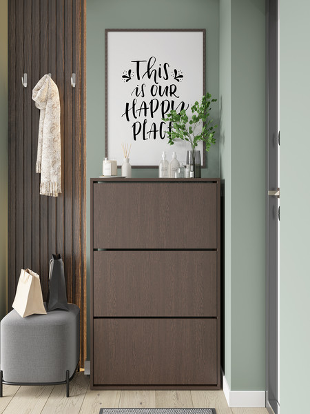 Изображение товара Тумба для обуви Горизонт Мебель Трио (венге)