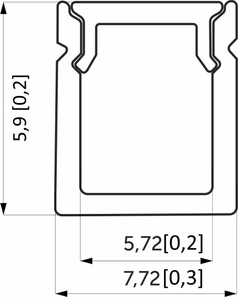 Изображение товара Профиль для светодиодной ленты AKS Navi-0806A накладной с экраном (черный, 2м)