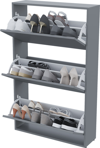 Изображение товара Тумба для обуви Горизонт Мебель Трио (графит)