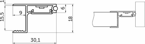 Изображение товара Профиль для светодиодной ленты AKS Capella-3016W накладной с экраном (белый, 2м)