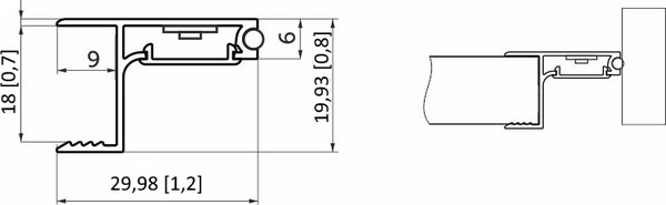 Изображение товара Профиль для светодиодной ленты AKS Capella-3018A накладной с экраном (алюминий, 2м)