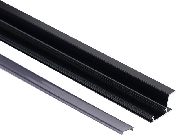 Изображение товара Профиль для светодиодной ленты AKS Capella-3018B накладной с черным экраном (черный, 2м)