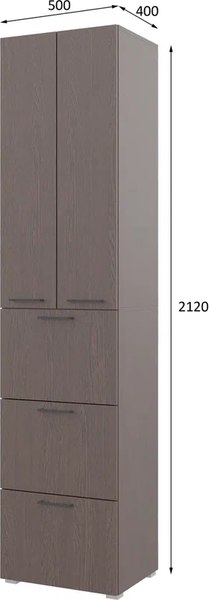 Изображение товара Шкаф-пенал Горизонт Мебель Бонн 500 3 ящика (венге)