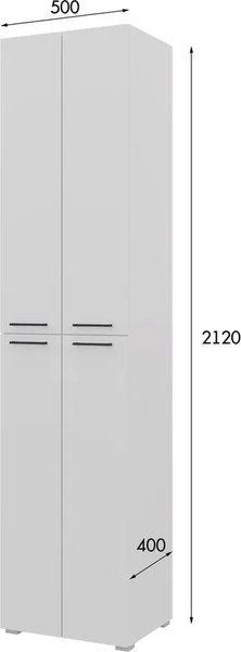 Изображение товара Шкаф-пенал Горизонт Мебель Бонн 500 (белый)