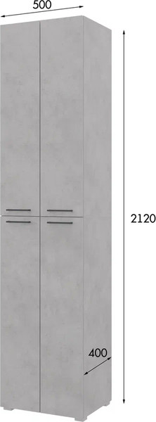 Изображение товара Шкаф-пенал Горизонт Мебель Бонн 500 (бетон)