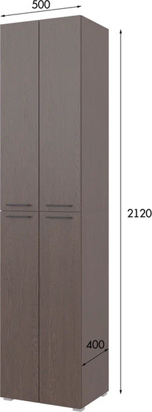 Изображение товара Шкаф-пенал Горизонт Мебель Бонн 500 (венге)
