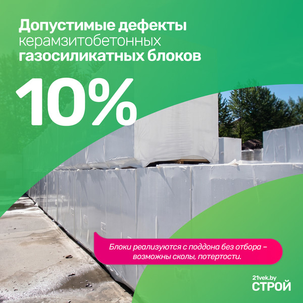 Изображение товара Блок газосиликатный Забудова 625х125х250мм D500 до 10% бой
