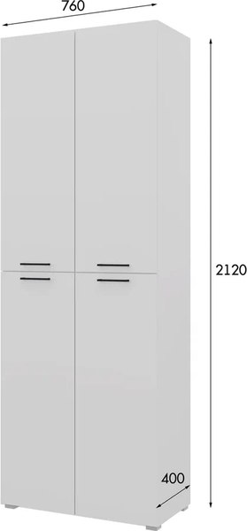 Изображение товара Шкаф Горизонт Мебель Бонн 760 (белый)