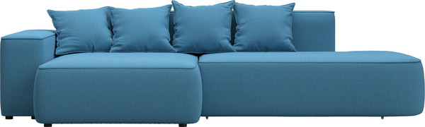 Изображение товара Диван угловой Лига Диванов Лига-065 левый / 129800L (рогожка амур 10 голубой)