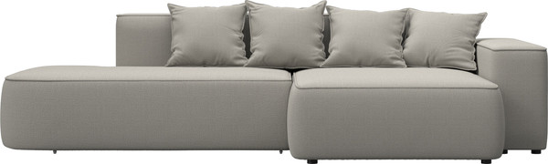 Изображение товара Диван угловой Лига Диванов Лига-065 правый / 129797 (рогожка Амур 02 бежевый)