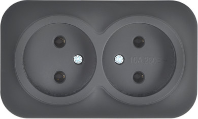 Изображение товара Розетка IEK Glory ERH20-K02M-10 (черный матовый)