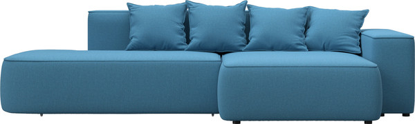 Изображение товара Диван угловой Лига Диванов Лига-065 правый / 129800 (рогожка амур 10 голубой)