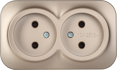 Изображение товара Розетка IEK Glory ERH20-K37M-10 (шампань матовый)