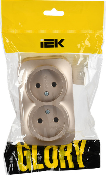Изображение товара Розетка IEK Glory ERH20-K37M-10 (шампань матовый)