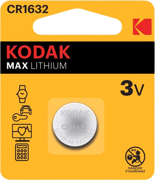 Изображение товара Батарейка Kodak MAX Lithium CR1632-1BL / Б0077241