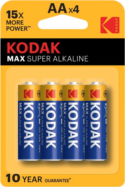 Изображение товара Комплект батареек Kodak МАХ LR6-4BL KAA-4 / Б0075854