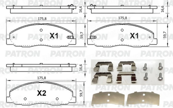 Изображение товара Тормозные колодки Patron PBP601