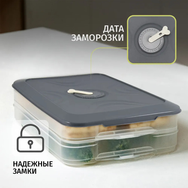 Изображение товара Контейнер Runis 300х205х80мм / 15-10 (графит)