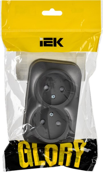 Изображение товара Розетка IEK Glory ERH23-K46M-10 (сталь матовый)