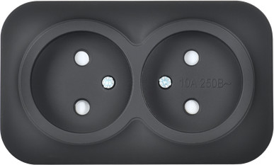 Изображение товара Розетка IEK Glory ERH23-K02M-10 (черный матовый)