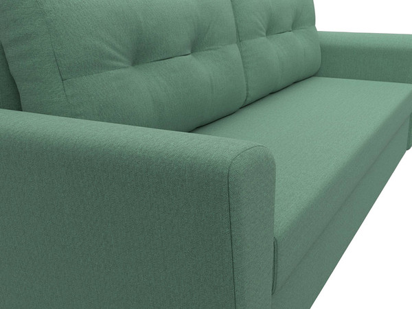 Изображение товара Диван Лига Диванов Амстердам Лайт / 121136 (рогожка амур зеленый)