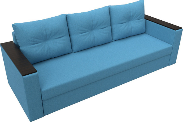 Изображение товара Диван Лига Диванов Атланта без стола / 126173 (рогожка амур голубой)