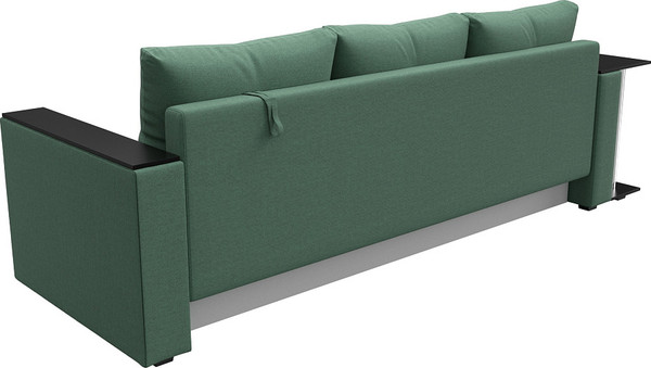 Изображение товара Диван Лига Диванов Атланта со столом слева / 126160L (рогожка амур зеленый)