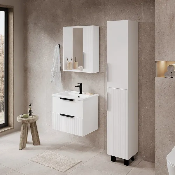 Изображение товара Шкаф с зеркалом для ванной Viant Сицилия 80 / VSIC80BEL-ZSH