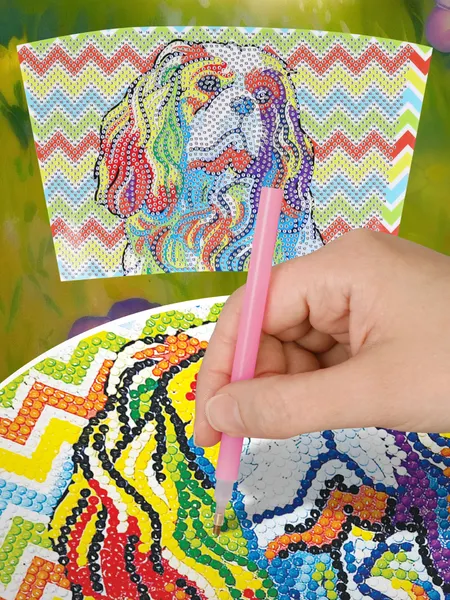 Изображение товара Набор для творчества On Time Стакан для воды Щенок с алмазной мозаикой / 45263