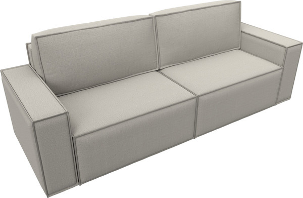 Изображение товара Диван Лига Диванов Куба Лайт / 129433 (рогожка амур 02 бежевый)