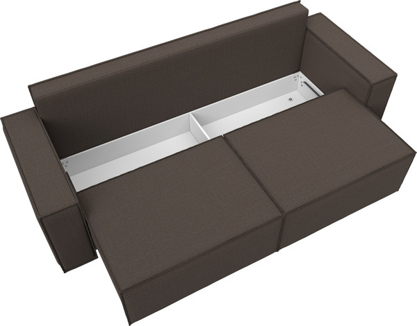 Изображение товара Диван Лига Диванов Куба Лайт / 129434 (рогожка амур 05 коричневый)