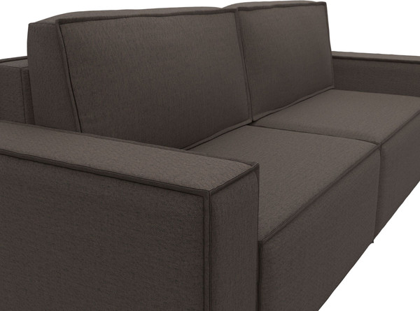 Изображение товара Диван Лига Диванов Куба Лайт / 129434 (рогожка амур 05 коричневый)