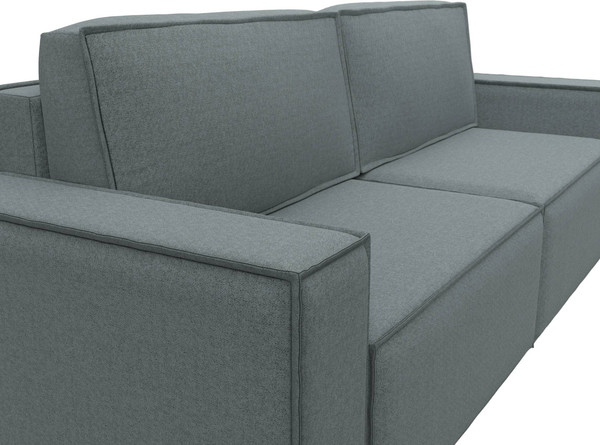 Изображение товара Диван Лига Диванов Куба Лайт / 129435 (рогожка амур 07 серый)