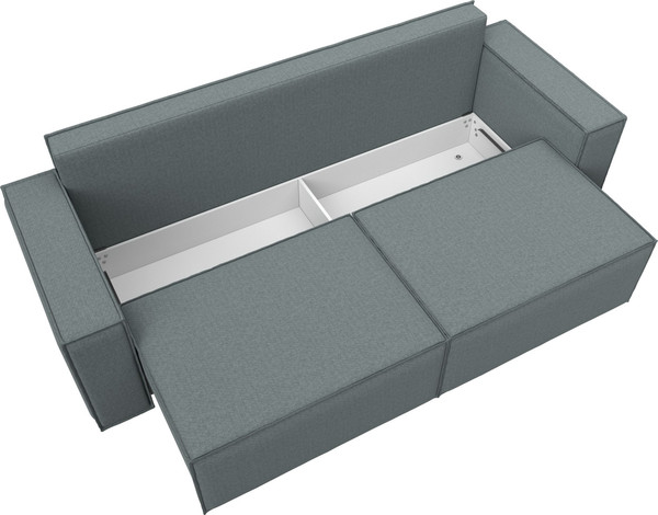 Изображение товара Диван Лига Диванов Куба Лайт / 129435 (рогожка амур 07 серый)