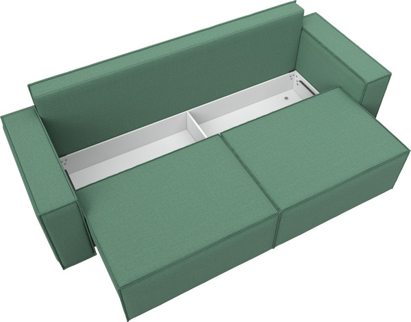 Изображение товара Диван Лига Диванов Куба Лайт / 129437 (рогожка амур 11 зеленый)