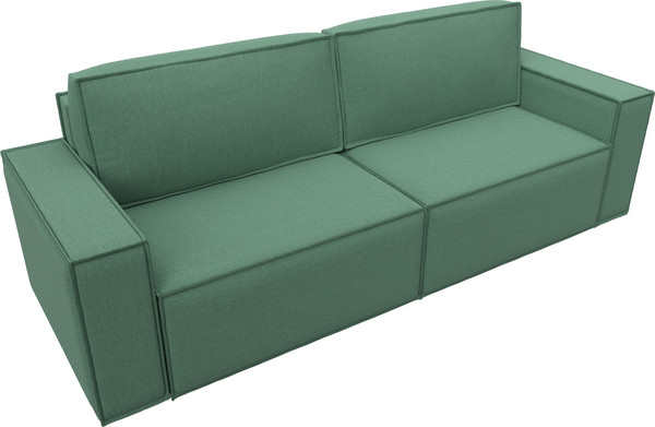 Изображение товара Диван Лига Диванов Куба Лайт / 129437 (рогожка амур 11 зеленый)