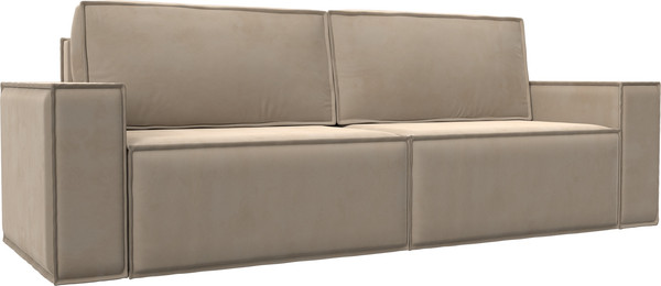 Изображение товара Диван Лига Диванов Куба Лайт / 129438 (велюр Seven 729 бежевый)