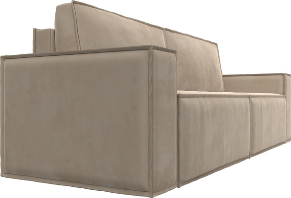 Изображение товара Диван Лига Диванов Куба Лайт / 129438 (велюр Seven 729 бежевый)