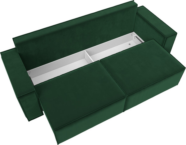 Изображение товара Диван Лига Диванов Куба Лайт / 129440 (велюр Seven 626 зеленый)