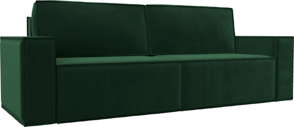 Изображение товара Диван Лига Диванов Куба Лайт / 129440 (велюр Seven 626 зеленый)