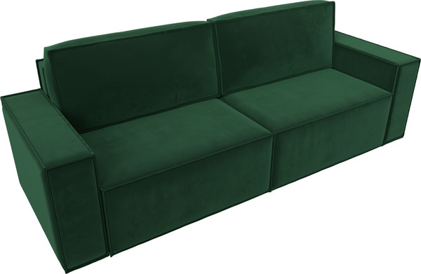 Изображение товара Диван Лига Диванов Куба Лайт / 129440 (велюр Seven 626 зеленый)