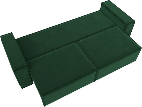 Изображение товара Диван Лига Диванов Куба Лайт / 129440 (велюр Seven 626 зеленый)