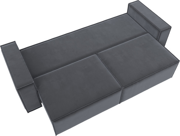 Изображение товара Диван Лига Диванов Куба Лайт / 129441 (велюр Seven 17 серый)