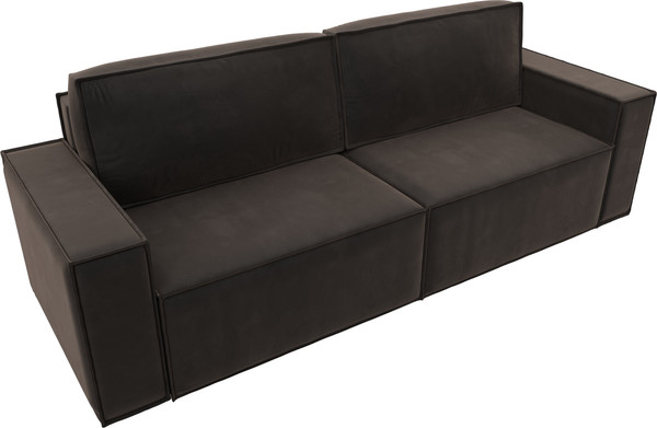 Изображение товара Диван Лига Диванов Куба Лайт / 129442 (велюр Seven 727 коричневый)