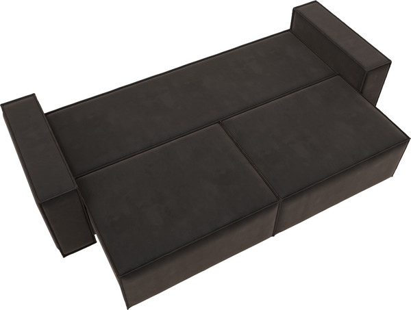 Изображение товара Диван Лига Диванов Куба Лайт / 129442 (велюр Seven 727 коричневый)