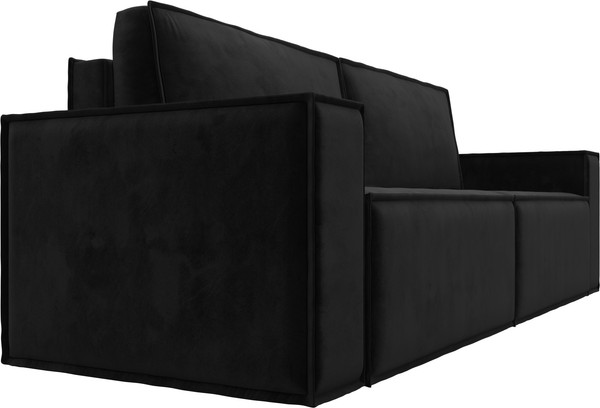 Изображение товара Диван Лига Диванов Куба Лайт / 129443 (велюр Seven 35 черный)