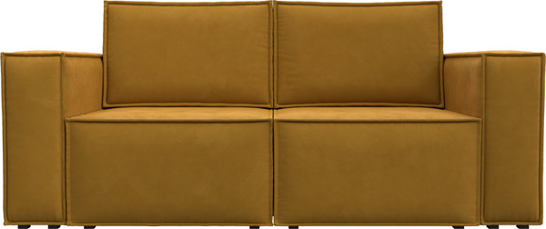 Изображение товара Диван Лига Диванов Куба мини / 126592 (велюр Brut 10 желтый)